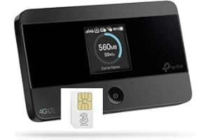 THETECHNOLOGYDOCTORS TP-Link M7350 4G Cat4 LTE Single Band Mobile WiFi with Three Data SIM Card Bundle