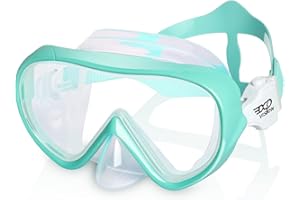 ‎EXP VISION Kinder Taucherbrille, Kinder-Schwimmmaske 180° Anti-Fog-Tauchmaske, Kinder-Schwimmbrille mit Nasenabdeckung Auslaufsichere Schwimmbrille Anti-Shattered Lens für Jugendliche 4-15