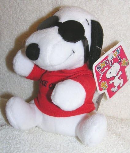 Peanuts Plush 6 Snoopy Joe Cool with Glasses Bean Bag Doll by Irwin