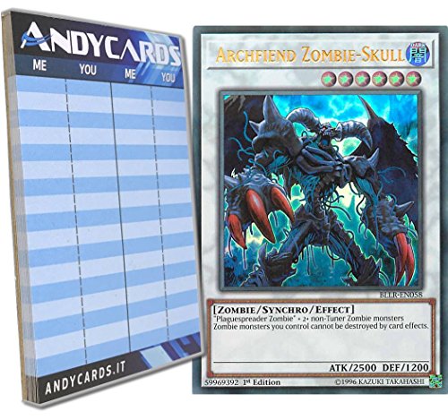 Yu-Gi-Oh! - ARCHFIEND ZOMBIE-SKULL - Ultra Rare BLLR-EN058 in ENGLISH + Andycards Scorepad
