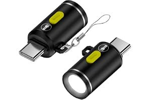 NFHK 2-pack minificklampa, USB-C, LED-ljusstyrka 210 lumen, strömförsörjning via telefon/powerbank, liten och lätt att bära