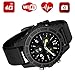 Produktbild J.W. Bluetooth Smart Uhr Android 7.0, Blutdruck Pulsmesser Fitness Tracker Wasserdicht Sportmodus Wearable Smartwatch für IOS, schwarz