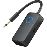 Coverzone Bluetooth 5.4 Ses Alıcı & Verici &ndash; 2&rsquo;si 1 Arada AUX Adapt&ouml;r, 3.5mm Jak, USB-C Şarj, 15m Kablosuz Menzil, 180mAh Bat
