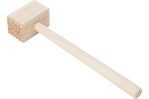 Chef Aid Wooden Meat Mallet, Crafted from Sensibly Sourced Wood, Mallet for Tenderising A Wide Variety of Meats, Crushing Nuts, Cracking Shellfish, Kitchen Essential, Beige