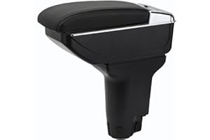 YJYWZH Accoudoirs Compatible avec Abarth 595 Accoudoir noir Pièces de rénovation Interieure la boîte de rangement centrale