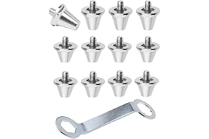 YNNHUDEEP Tacchetti da calcio - 12 pezzi di tacchetti per scarpe da calcio, tacchetti in alluminio compatibili con Nike, tacchetti di ricambio in metallo,tacchetti da calcio per l'allenamento con i tacchetti