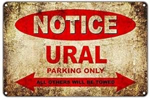 Lotusworld Panneau d'avertissement « Ural Motorcycles Bikes Only All Others Will Be Towed Parking » 20,3 x 30,5 cm