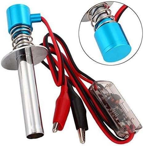 JSdevel Blue Upgraded 6V-24V Electronic Glow Plug Starter Igniter for Nitro RC Car