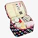 Discoball Lady Women Cosmetic Makeup Toiletry Travel Wash Bag Holder Mirror Case Organizer(Black + Multi-color spot)