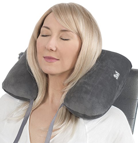 daydream: patentiertes 3-in-1 Nackenkissen mit Mikroperlen, grau (N-5502) - 2
