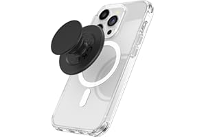 PopSockets: PopGrip Round pour MagSafe - Anneau Adaptateur pour MagSafe Inclus - Support et Poignée pour Smartphone et Coques avec Un Top Interchangeable - Black