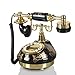 Produktbild RMXMY Antikes Telefon des schwarzen keramischen Retro- Telefonmaschinenschlafzimmerraum-Wohnzimmers eingestellt mit Überlandleitung
