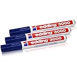 3x Edding 3000 Permanent Marker blau 1.5 -3 mm