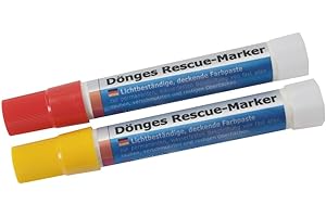 ‎DÖNGES Dönges Rescue-Marker, gelb & rot als Set (Rescuemarker Markierstift Kennzeichnungsstift Industrie-Painter Industriemarker Pastenmarker)