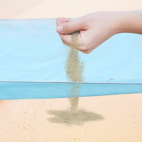 Hailicare Sand frei Strand Matte Teppich Picknick Decke, – Sand, Schmutz & Staub disapper. – Schnell Trocken, leicht zu reinigen ideal für den Strand, Picknick, Camping, Outdoor Veranstaltungen, 200 x 200cm (Blau) - 4