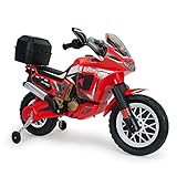 moto bateria injusa roja Estabiciclos para mayor estabilidad y un porta equipaje
