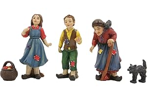 FADEDA 5X Hänsel und Gretel/Höhe:8 cm/handbemalt/detailgetreue Krippen Figuren - Weihnachten Tisch Dekoration Krippe Zubehör