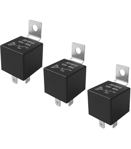GTIWUNG 12V 40A autorelais met stopcontact, wisselrelais, 5-pins SPDT autorelais met draden voor auto/vrachtwagen/motor/voertuig, schakelrelais, autoschakelaar en bedrading, 12V-schakelaar, 2 stuks