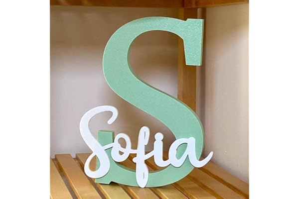 Neonobs Letra Decorativa Personalizada con Nombre – Regalo Original para Niños, Comuniones, Bautizos o Cumpleaños – Decoración para Habitación Infantil – Varios Tamaños y Colores