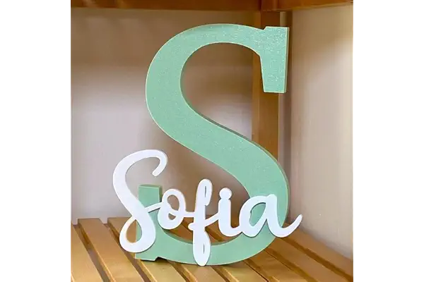Neonobs Letra Decorativa Personalizada con Nombre – Regalo Original para Niños, Comuniones, Bautizos o Cumpleaños – Decoración para Habitación Infantil – Varios Tamaños y Colores