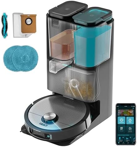 Cecotec Robot Aspirapolvere Lavapavimenti con Mappatura Conga 20090 ProAI InfinitySoap Cut&Spa. 8000Pa. Mopas Elevabili. Home&Wash. 240m2. APP. Bluetooth/WiFi. Batteria 5200mAh. Pulizia Autonoma