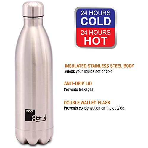 The Bottle Co. Stainless Steel Water Bottle Hot and Cold | Thermosteel Bottle Insulated Water Bottles | Steel Water Bottle (750ml)