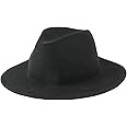 WITHMOONS Wool Felt Fedora Classic Panama Hat Wide Brim Cap GN61298