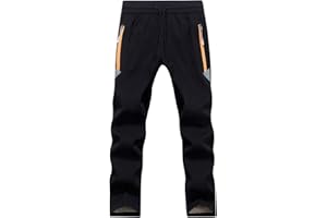FAIRYRAIN Kinder Jungen Mädchen Winter Warm Fleecefütterung Softshellhose Winddicht Outdoorhose mit Verstellbarem Hose Atmungsaktiv Skihose Wanderhose Trekkinghose