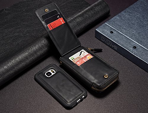 Galaxy S7 H  lle  Lively Life PU Leder Wallet H  lle Multifunktions Rei  verschluss Schutzh  lle Flip Case Cover mit Kartenf  cher Card Slot Geldb  rs