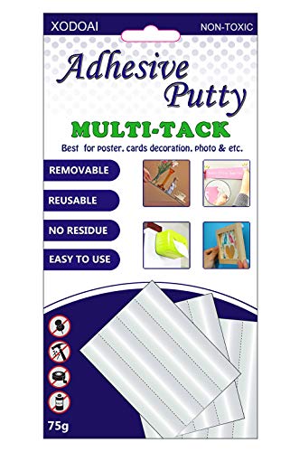 Tack blanco, adhesivo no tóxico removible reutilizable práctico, Yanyi Brand tachuela del cartel, masilla pegajosa (Súper viscosidad) (75g)