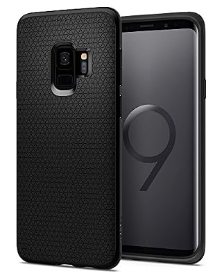 Spigen Coque Samsung Galaxy S9, Spigen [Liquid Air] Souple, Couleur Matte, Silicone, Protection Fine [Noir Matte] Coque Housse Etui pour Samsung Galaxy S9 (592CS22833)