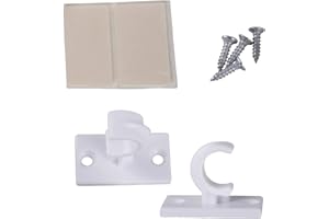 Clever-Kauf-24 Ersatzträger 2er Set für Cafehausstangen zum Kleben oder Schrauben weiß