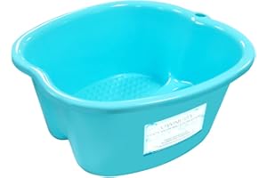 Ownest Foot Bath Spa,Water Spa and Foot Massage, Sturdy Plastic Foot Basin for Soaking Foot,Toe Nails, and Ankles,Pedicure,Portable Foot Tub- Blue