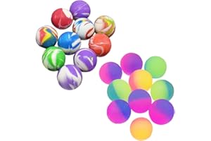BCBF 20pcs Balles Rebondissantes pour Enfants, Balles Rebondissantes pour Enfants, Mini Balles Rebondissantes en Néon, Cadeaux De Fête