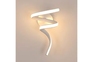 DAXGD Applique da Parete Interno, LED Lampada da Parete Spirale 20W 2500LM, Illuminazione Appliques Arco per Scale del Corridoio della Camera da Letto