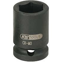 Douille à Choc 6 Pans 1/2" 9 Mm KS Tools 515.1009 - Pour Clé à Choc, En Acier Chrome-Molybdène