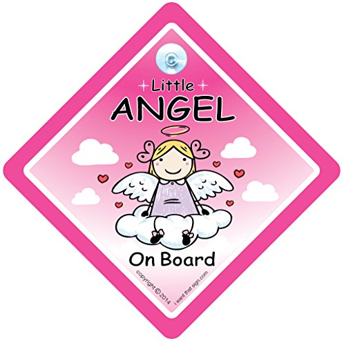 Little Angel On Board Car Sign, Baby On Board Sign, Baby Car Safety Sign, Decal, Bumper Sticker