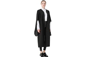GraduationMall Unisex Wirtschaftlich Abschluss Talar für Bachelor UK Style Schwarz Akademische Kleidung