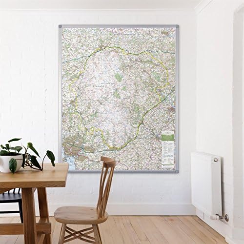 Dartmoor - UK National Park Wall Map - Dark wood frame