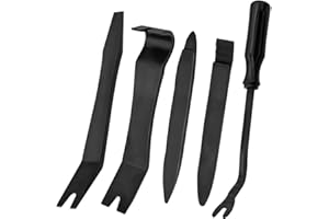 Einesin 8 sztuk narzędzi Zestaw do demontażu samochodu, zestaw podkładek do usuwania wykładzin wewnętrznych samochodów: narzędzia, narzędzie do demontażu samochodu (czarny, 5 szt.)