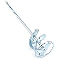 QWORK® Masonry Stirrer, Paint Stirrer, SDS Thread, Paddle Mixer, for Adheives, Paint Whisk, Cement, Concrete, Glue, 80mm X 400mm