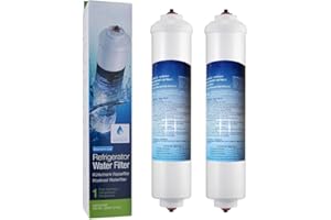 MICROFILTER Filtro dell'acqua del frigorifero di sostituzione Compatibile con Samsung DA29-10105J HAFEX/EXP DA99-02131B WSF-100 E69603 HAIER LG Inline Frigge Pack di 2
