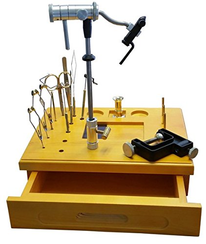 Wetfly Wooden Fly Tying Station with Tools