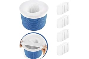 Kamanan Piscina Skimmer Calcetines 20 Skimmer Piscina para Cesta Piscina Piscina Piscina Skimmer Calcetines Skimmer Piscina Reutilizables para Filtro, Cesta y Skimmer para Limpiar Escombros y Hojas