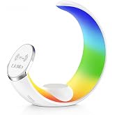 3'&uuml; 1 Arada 15W Kablosuz Hızlı Şarj Standı Gece Aydınlatmalı iPhone ile Uyumlu-Watch ile Uyumlu-Airpods ile Uyumlu (Beyaz-RGB