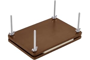 UNICRAFTALE Wooden Book Press Bookbinding Brown Rectangle Bamboo Portable Book Press Bookbinding Tool Flat Paper Press Machine for Bookbinding Supplies DIY Handmade Paper Press 220x151x8mm