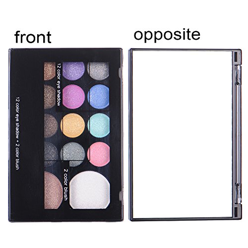 Greencolourful Professionellen 12 Farben Lidschatten Eye + 2 Farben Blush Makeup (6#) - 7