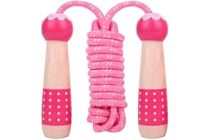 XIMUHO Springseil Kinder, 260cm Verstellbare Seilspringen Fitness Kinder mit Baumwollseil Rope Skipping Seil Kids für Jungen und Mädchen