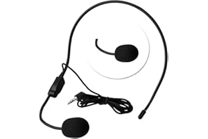 TANGXI Head-mounted Wired Microphone 3.5mm Jack Condenser MIC for Voice Amplifier Speaker