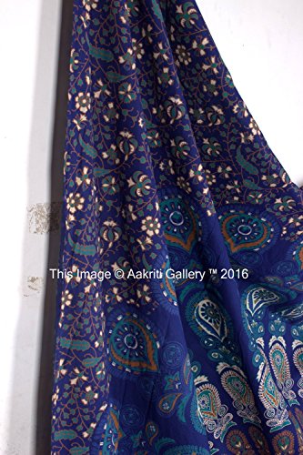 Tapestry Queen Beautiful Hippie Mandala Bohemian Peacock Bedding Indian Bedspread Tapestries 92×82 (235×210 cms) by Aakriti Gallery - 3
